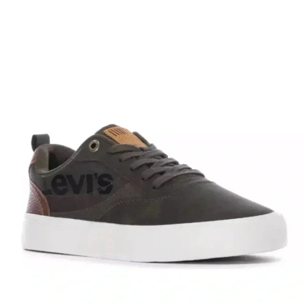 Levi’s Lance Casual Lace Up Sneakers Olive Tan Men’s Sz 12 New